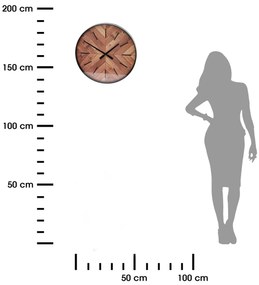 Nástenné hodiny Boho, čierna/hnedá