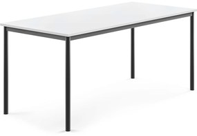 Stôl SONITUS, 1800x800x760 mm, HPL - biela, antracit