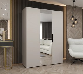 Šatníková skriňa 150 cm Mirabella 2 (kašmír + čierna). Akcia -19%. Vlastná spoľahlivá doprava až k Vám domov. 1126410