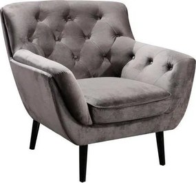 XXXLutz KRESLO CHESTERFIELD, drevo, textil, sivá, čierna Stylife - Kreslá - 001491003201