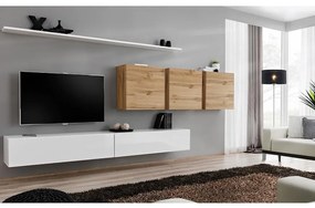 Obývacia stena Switch VII Biely/Wotan