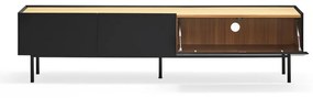 Čierny/v prírodnej farbe TV stolík v dekore duba 180x45 cm Arista – Teulat