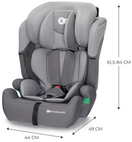 KINDERKRAFT - Autosedačka COMFORT UP i-Size (76-150 cm) svetlošedá