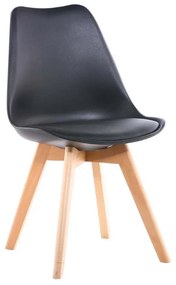 Jedálenské stoličky SCANDI čierne 4 ks - škandinávsky štýl