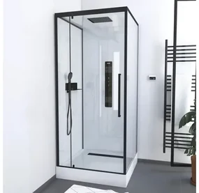 Sprchový box Aurlane Urban 2 90 x 90 x 215 cm čierny