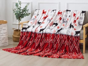 XPOSE® Mikroplyšová  deka LYANA  - červená 140x200 cm