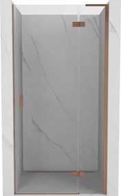 Mexen Mist-H L, 1-krídlové sprchové dvere pravé 80 cm, číre sklo, medený matný profil, 8A5L-080-000-65-00-P