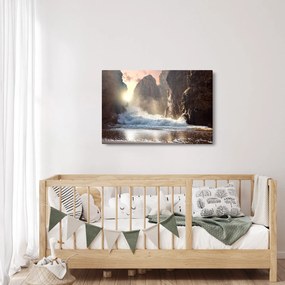 Obraz - Skaly a vlny oceánu (90x60 cm)