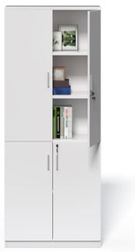 Vysoká kancelárska skriňa Houseland Prime Neo 03 80 cm biela