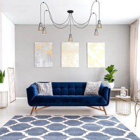 Luster na lanku TUBE 5xE27/15W/230V pavúk čierna/chróm