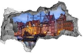 Diera 3D v stene nálepka Gdaňsk poľsko nd-b-193868695