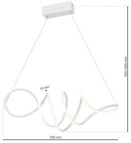 Závesné LED svietidlo Loca, 1x LED 56w, 4000k, w