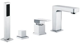 Mexen CUBE - vaňová batéria 4-otvorová, chrómová, 72932-00