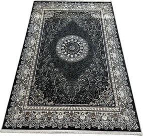 HU Sivý orientálny koberec King29033-Antracite Rozmer: 80x150 cm