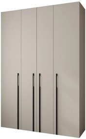 Šatníková skriňa 170 cm Carmela 40-3 (kašmír + čierna). Akcia -20%. Vlastná spoľahlivá doprava až k Vám domov. 1126619