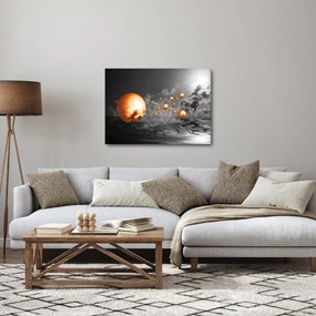 Obraz oranžových abstraktných gulí (70x50 cm)