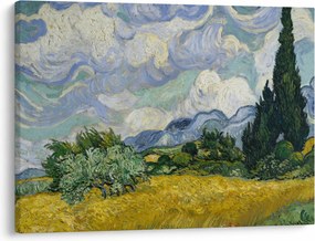 Obraz - Vincent van Gogh, Wheat Field with Cypresses, reprodukcia (70x50 cm)