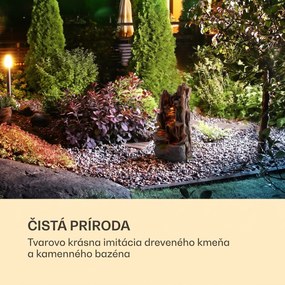 Blumfeldt Mystic Tree solárna fontána s LED osvetlením, polyrezín