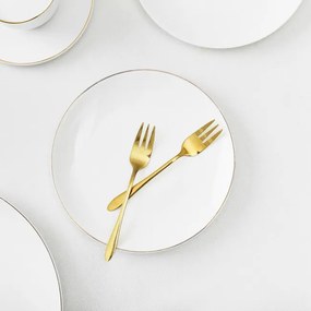 Dezertný tanier AURO so zlatým okrajom 992005