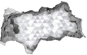 Fotoobraz diera na stenu Šedá trojuholníky nd-b-77999938