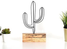 Kovová dekorácia Cactus Mini 24 cm čierna