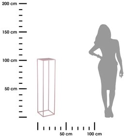 Stojan na kvety 100x24 cm ružová