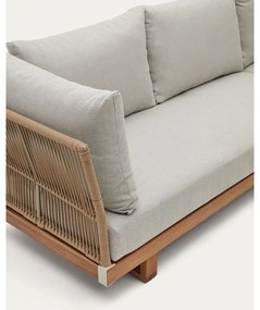 Záhradná lounge súprava z masívu akácie pre 5 v krémovo-prírodnej farbe Raco – Kave Home