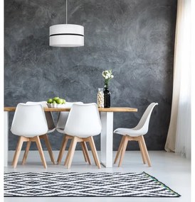 Duolla - Luster na lanku DUO 1xE27/15W/230V pr. 40 cm biela/čierna