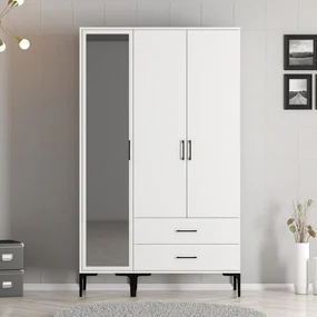Šatníková skriňa Kiara RT (biela). Akcia -15%. Vlastná spoľahlivá doprava až k Vám domov. 1088485