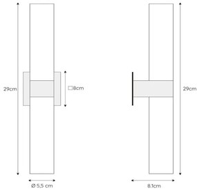 Lucide 04202/02/30 - Kúpeľňové nástenné svietidlo JESSE 2xG9/33W/230V IP44