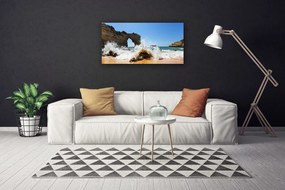 Obraz Canvas Pláž more vlny krajina 120x60 cm
