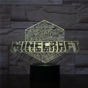 3Dmix 3DL-SL027 – 3D LED nočná lampa - Minecraft (Solar)