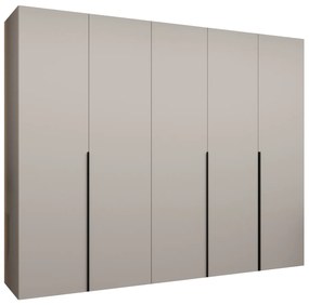 Šatníková skriňa 250 cm Alice 1 (kašmír + čierna). Akcia -20%. Vlastná spoľahlivá doprava až k Vám domov. 1126132