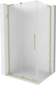 Mexen Velar L, sprchový kút s posuvnými dverami 100 x 80 cm, 8mm sklo námraza, zlatá matná, 871-100-080-33-55