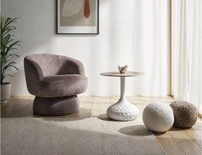 Otočné dizajnové kreslo COSMIC RAVEN, tmavobéžové