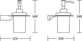 Mexen Rino, nástenný dávkovač mydla, chrómová, 70270388-00