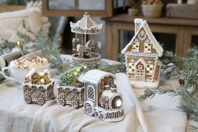 Perníkový vláčik so svetielkami Gingerbread Noël LED - 26*8*11 cm