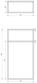 Vešiak na uteráky 85x45 cm čierna