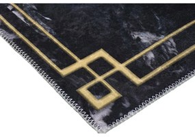 Tmavosivý prateľný koberec 80x50 cm - Vitaus