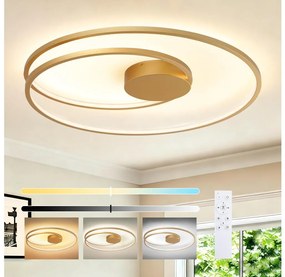 Brilagi-LED Stmievateľné stropné svietidlo TWISTER LED/105W/230V pr. 100 cm zlaté+DO