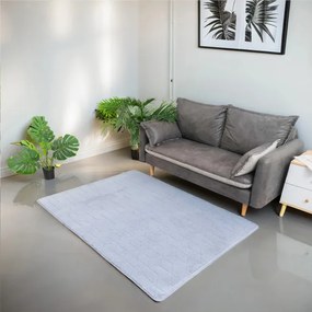 Koberec RABBIT 3D strieborný