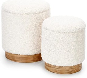 Taburetka 2 ks Cancun krémová/prírodné