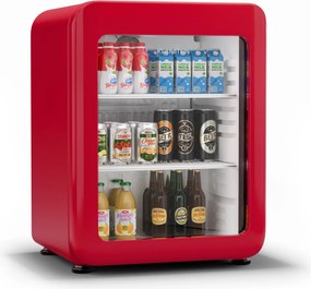 Klarstein Audrey Evo chladnička na nápoje, Retro dizajn, sklenené dvere, 68 L, EEK C