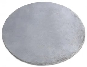 Sammer Sivý plyšový koberec shaggy okrúhly C352 Priemer 100 cm