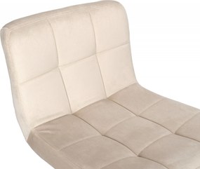 Barová stolička ARAKO VELVET - béžová/chróm