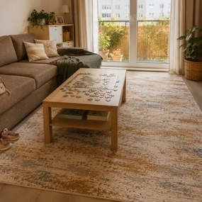 Protišmykový koberec NOVO mramor béžový