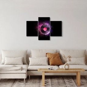 Obraz - Vinylová doska v ružovo-fialových (90x60 cm)