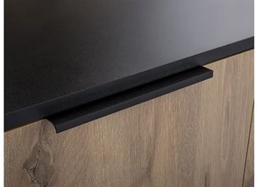 Komoda Pangaz 2D3S, Farby: Čierna/Dub Viking