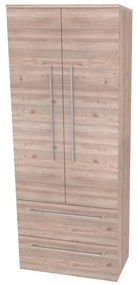 Mereo Bino, kúpeľňová skrinka vysoká 163 cm, dvojitá, Multidecor, Dub Nelson, MER-CN699DNLS