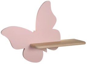 Candellux Nástenné svietidlo policové 5W, ružový motýľ 21-84897